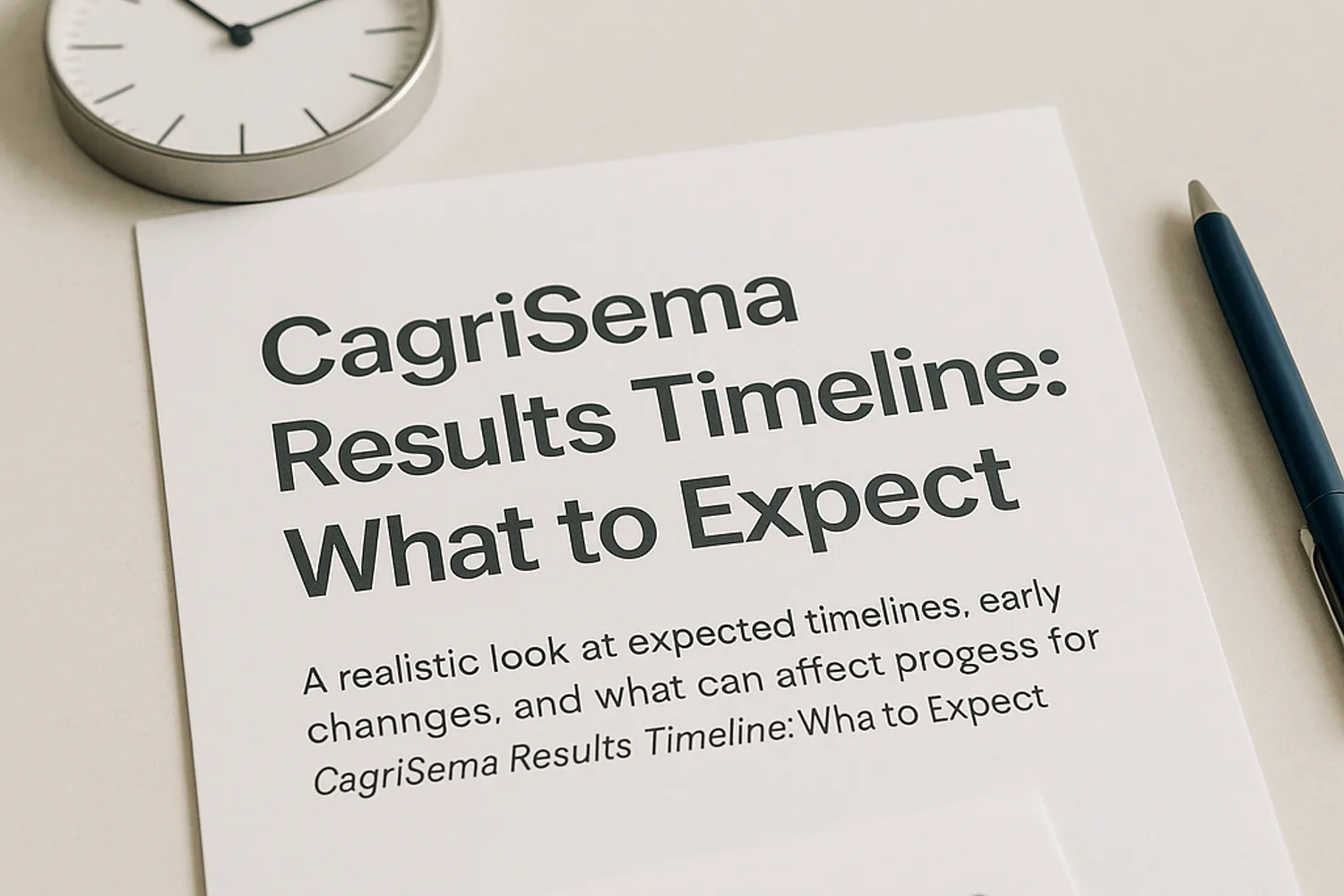 CagriSema Results Timeline: What to Expect — Results and Adherence